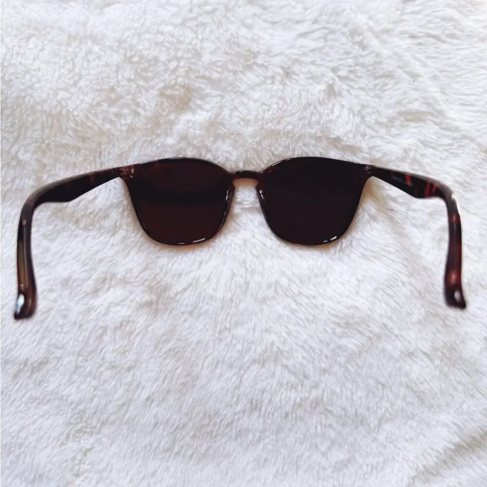 Milo Tortoise Brown Oversized Oval Horn Rims Sunglasses